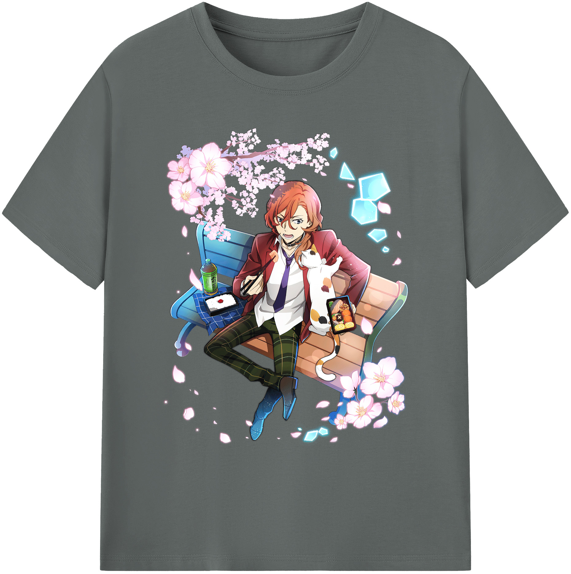 （画像用） 文豪ストレイドッグス Bungo Stray Dogs 綿100％ メンズ半袖Tシャツ｜肌触りやわらか＆通気性